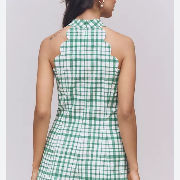 NWT by Anthropologie Scalloped Halter Romper  Sz 8 - Picture 2 of 6